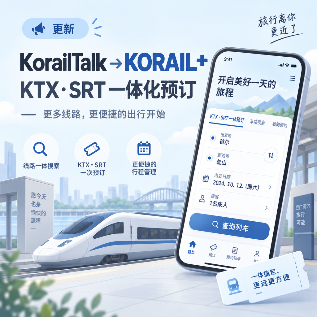 找不到KorailTalk怎么办？KORAIL+预订KTX和水西出发列车方法