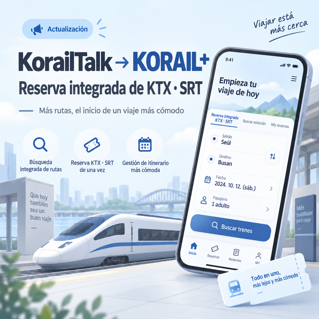 ¿No encuentras KorailTalk? Cómo usar KORAIL+ para reservar KTX y trenes desde Suseo